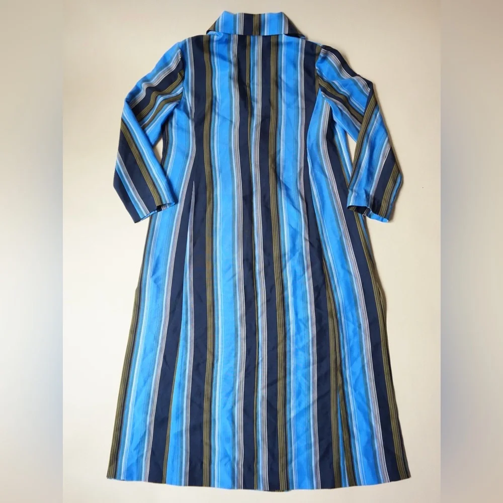 Diane Von Furstenberg Belted Silk Long Line Trench - Size Medium - Picture 8 of 8